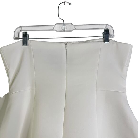 NWT Babyboo Asha Mini Dress Ivory Strapless Bubble Bride Bridal Structured XL - Picture 9 of 14